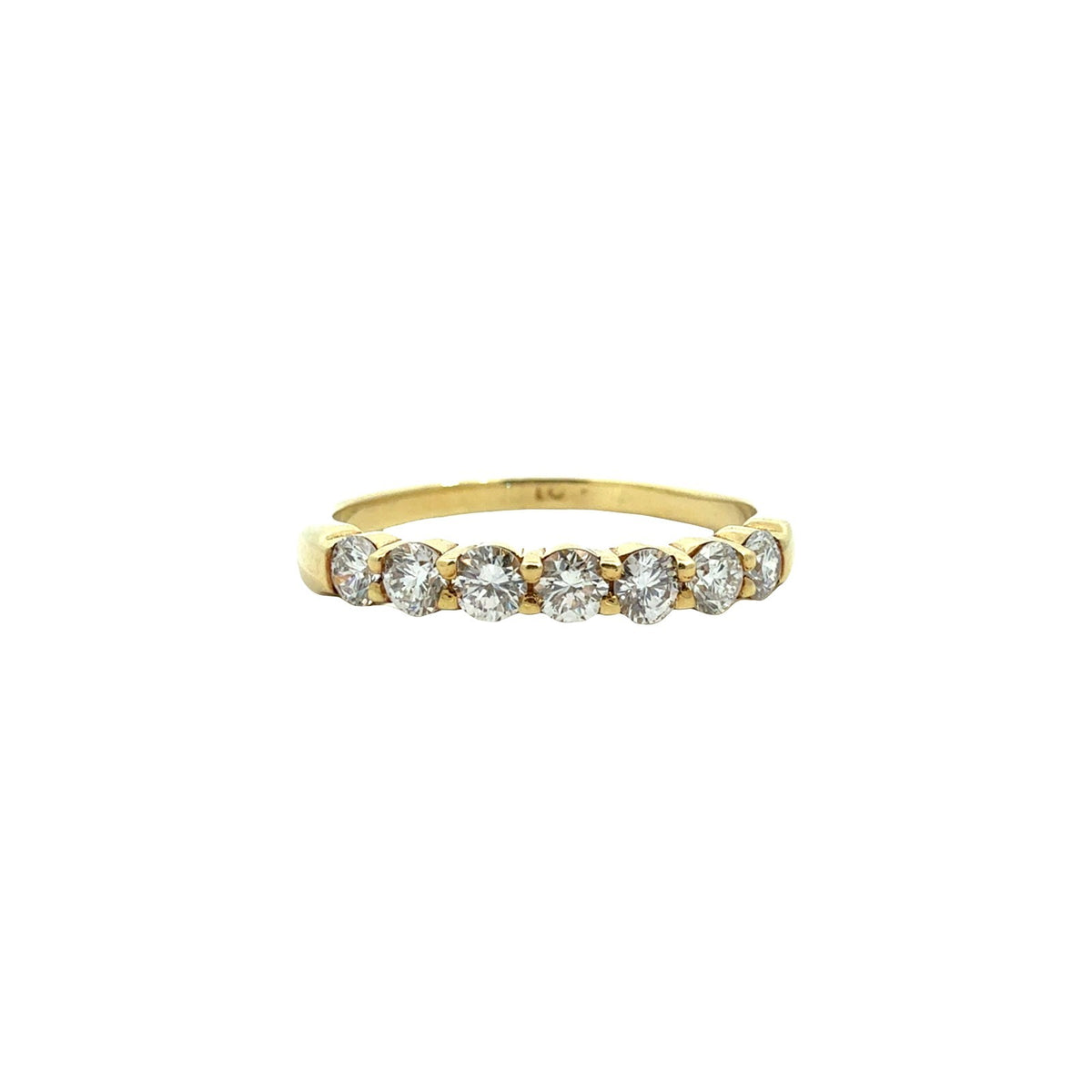 18k Yellow Gold 7 Stone 0.42cttw Diamond Wedding Band Ring0