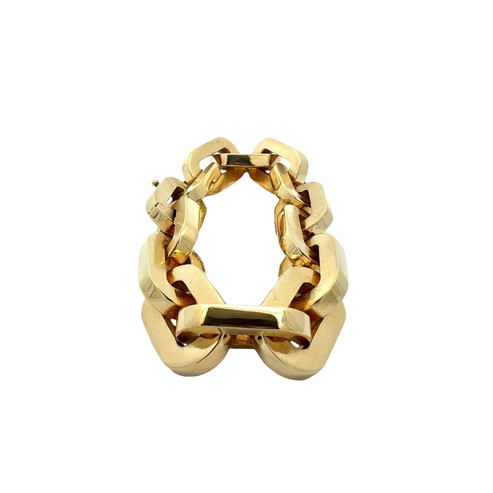 18k Yellow Gold Chunky Link Chain Bracelet4