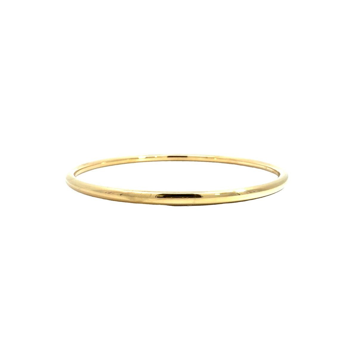 Stamped 18k Yellow Gold Classic Circular Bangle 7.75"3