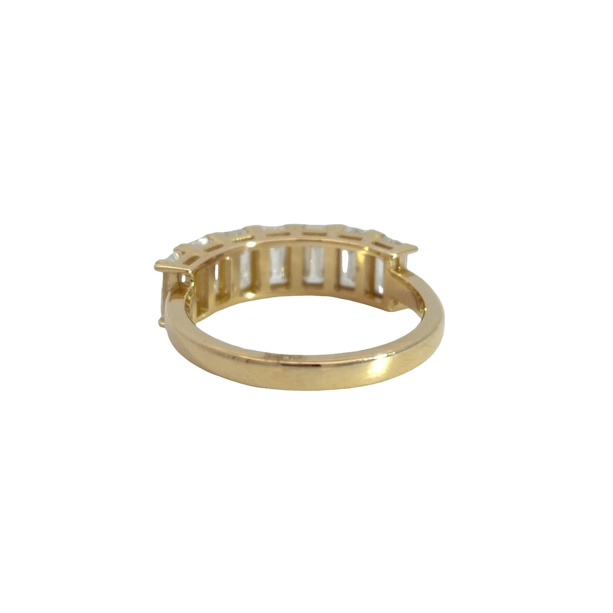 14K Yellow Gold Lab Created 2.10cttw Emerald Cut Diamond Wedding Band Ring3