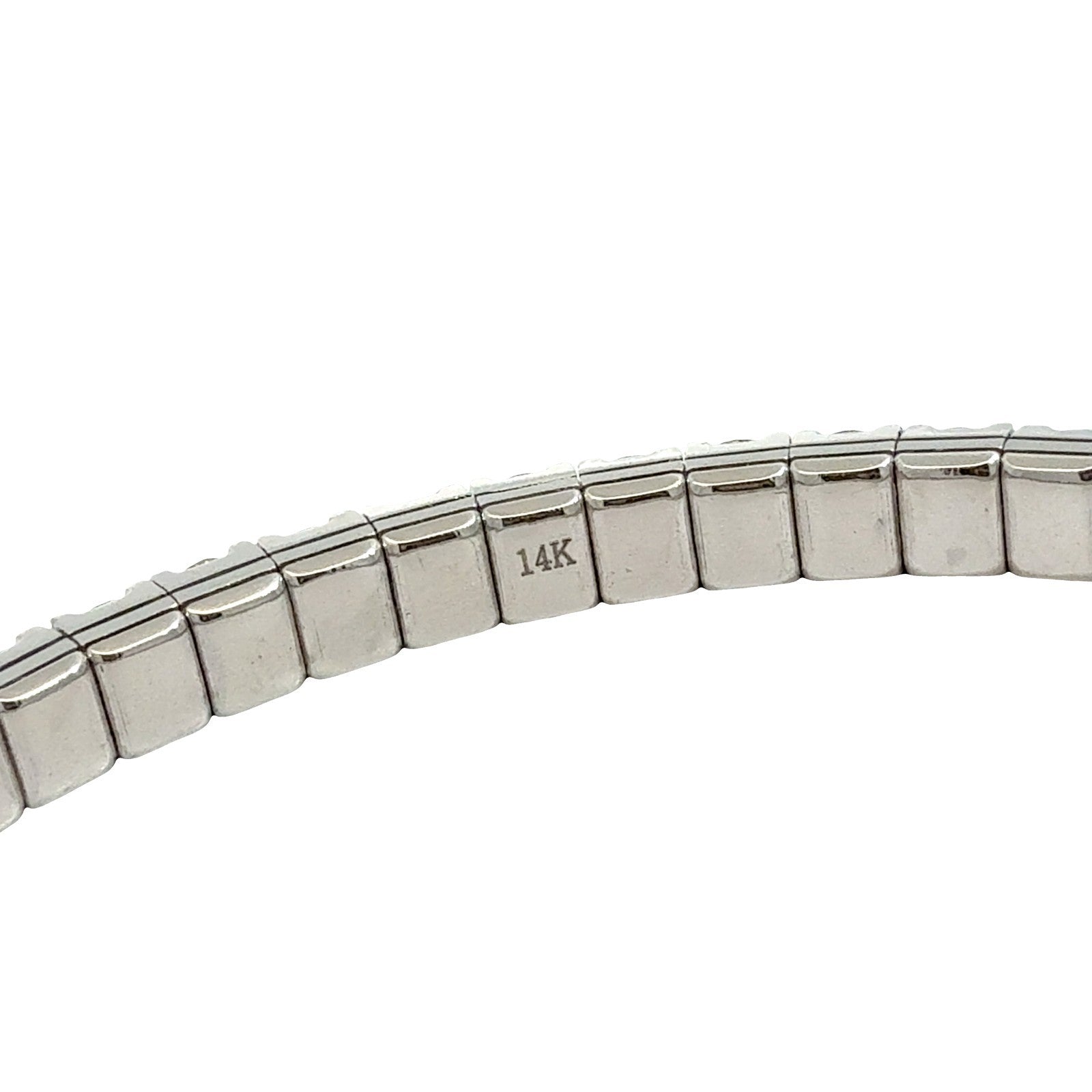 NEW 14k White Gold 6.55cttw Diamond Flexible Tennis Bracelet4