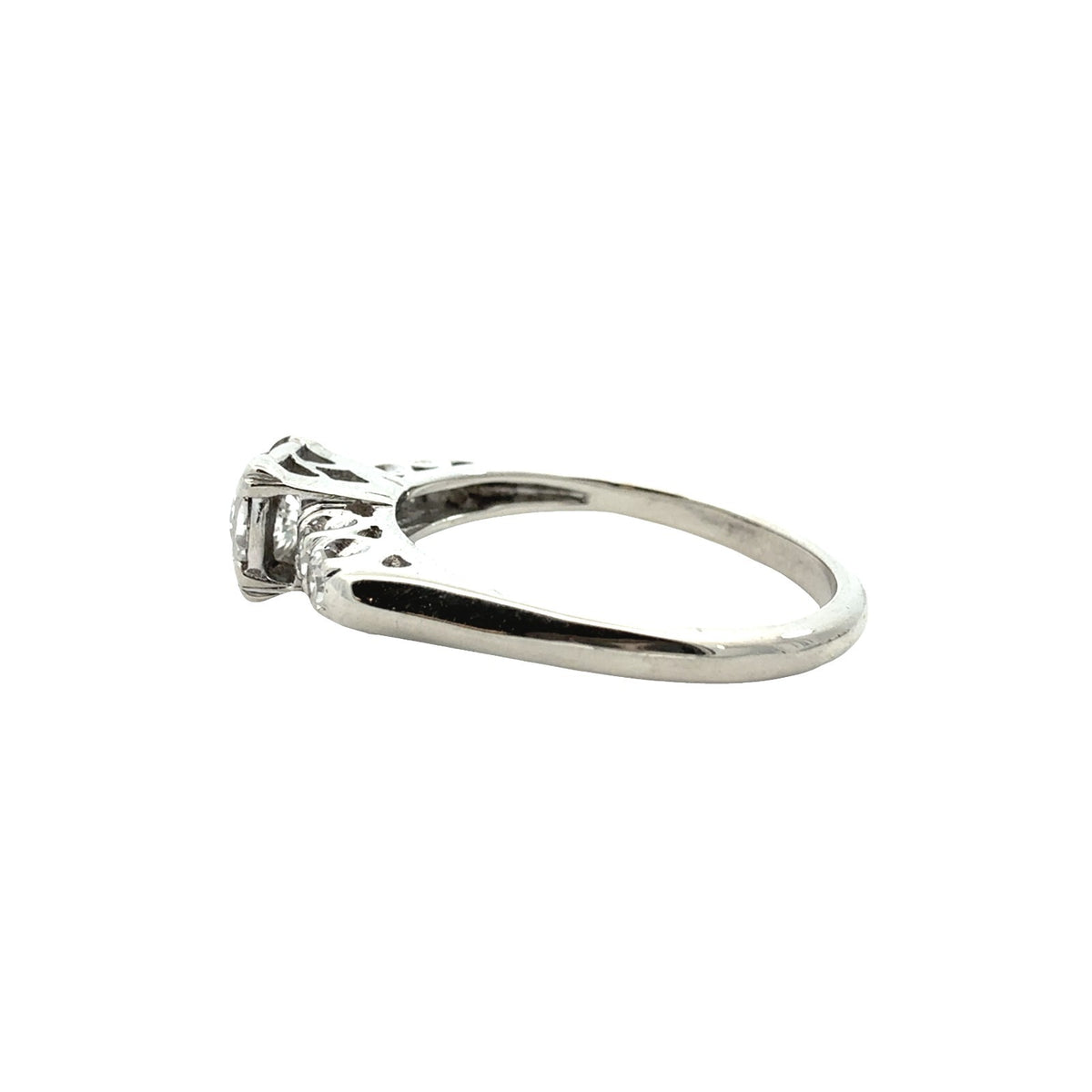 18k White Gold Stamped 0.73cttw Diamond Engagement Ring and 0.23cttw Band Set4