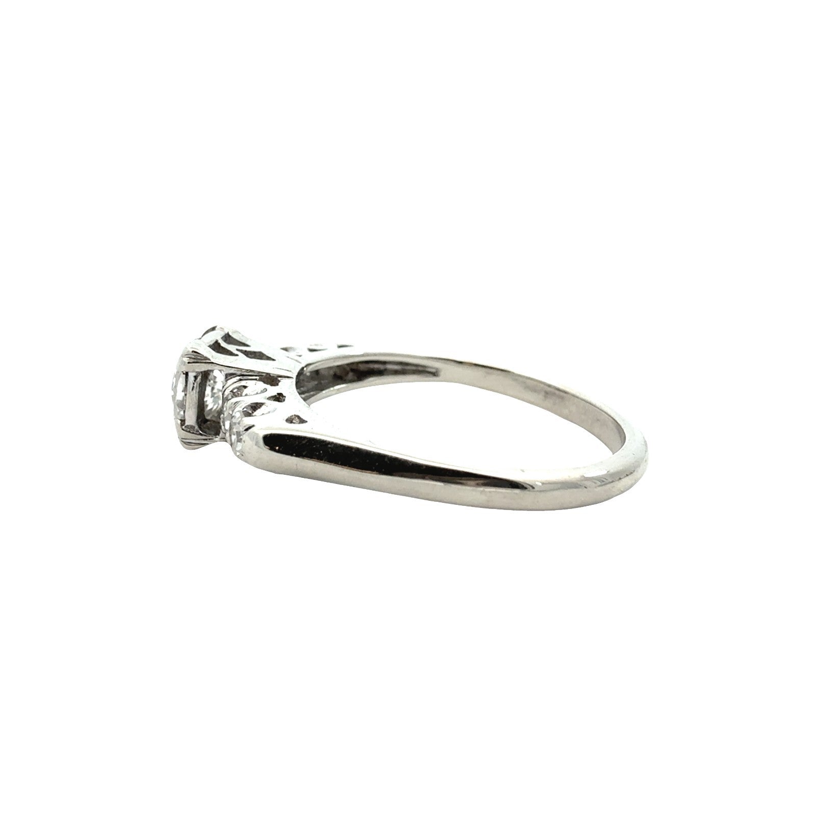 18k White Gold Stamped 0.73cttw Diamond Engagement Ring and 0.23cttw Band Set4