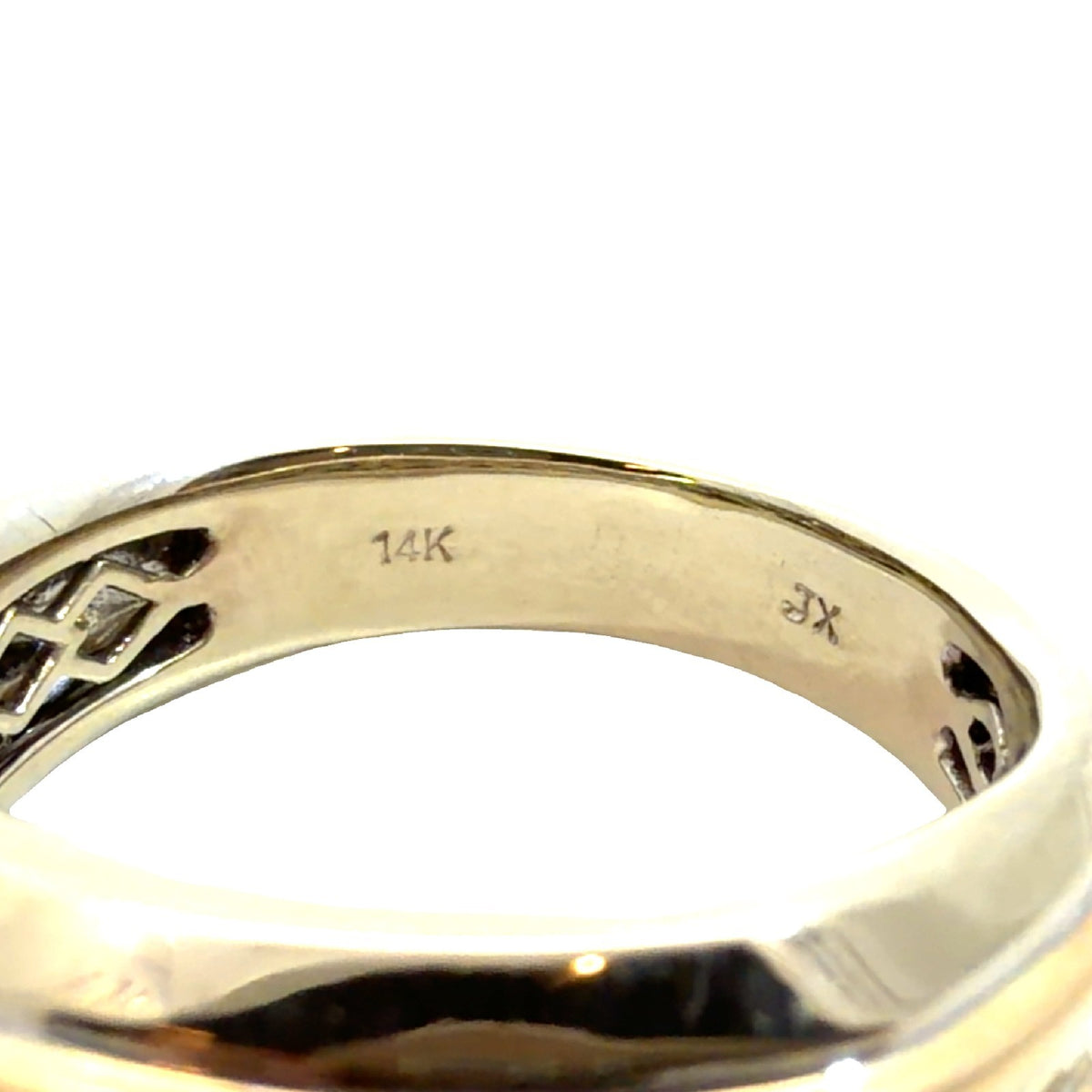 14k Yellow/White Gold Channel Set 0.87ctw Diamond Men's Band Ring Size 104