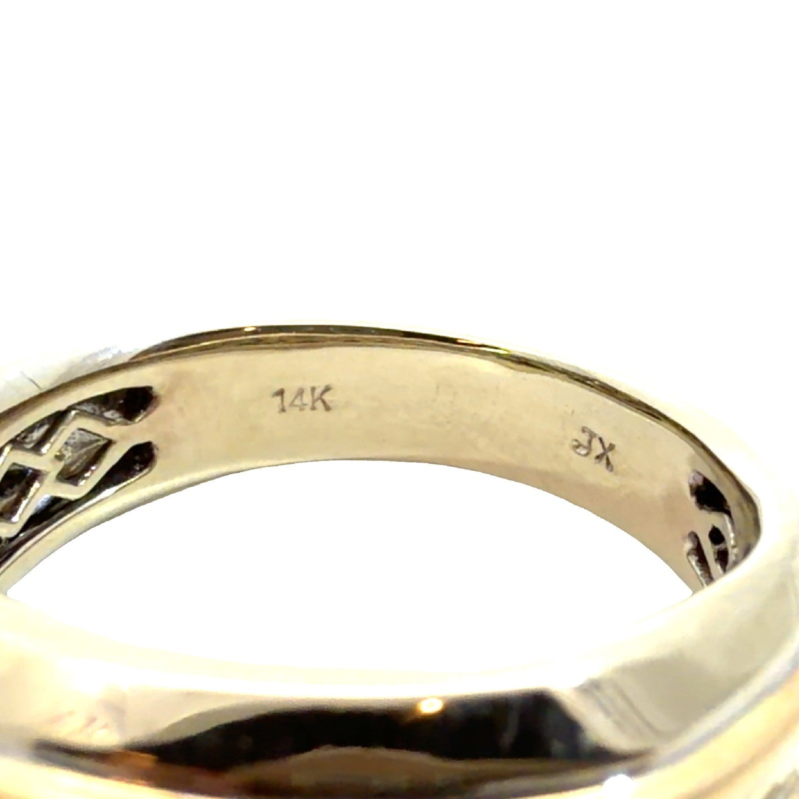 14k Yellow/White Gold Channel Set 0.87ctw Diamond Men's Band Ring Size 104