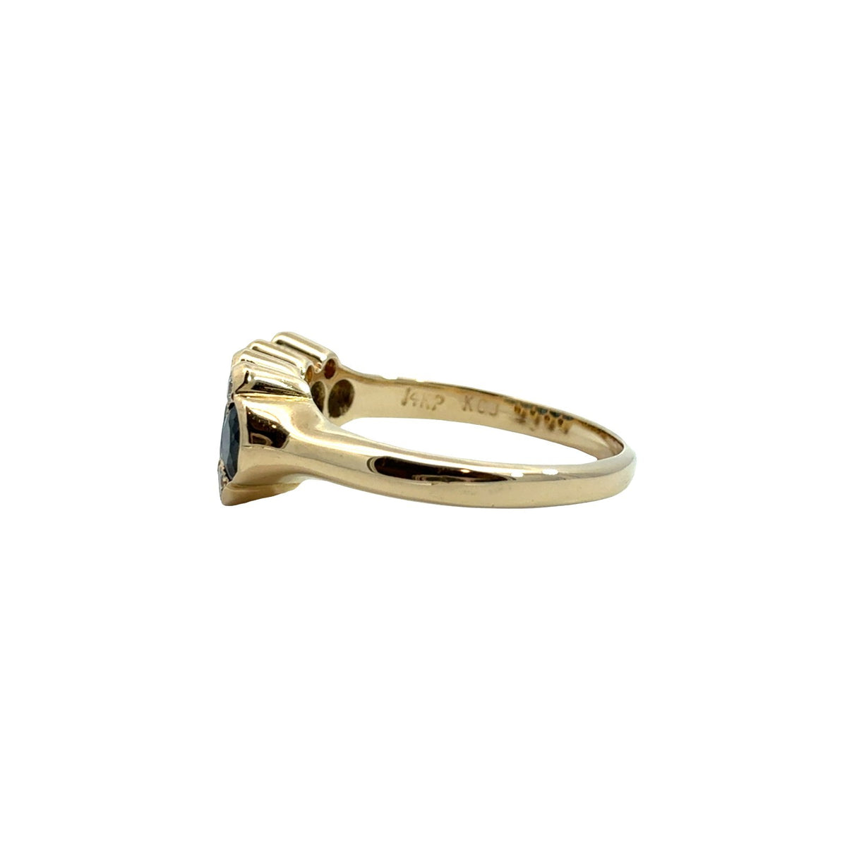 14k Yellow Gold 0.85cttw Sapphire and 0.18cttw Diamond Multi-Stone Ring2