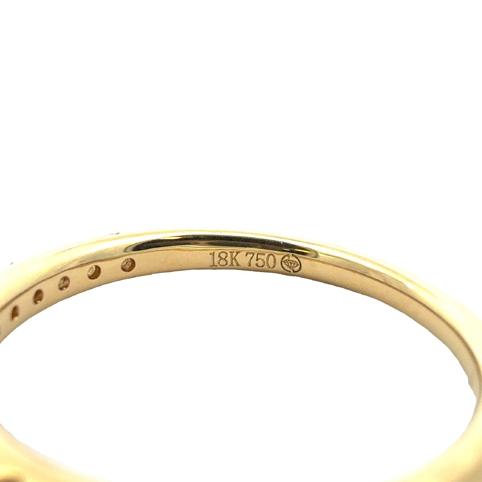 18k Yellow Gold 0.34ctw Diamond Half Eternity Band Size 6.755