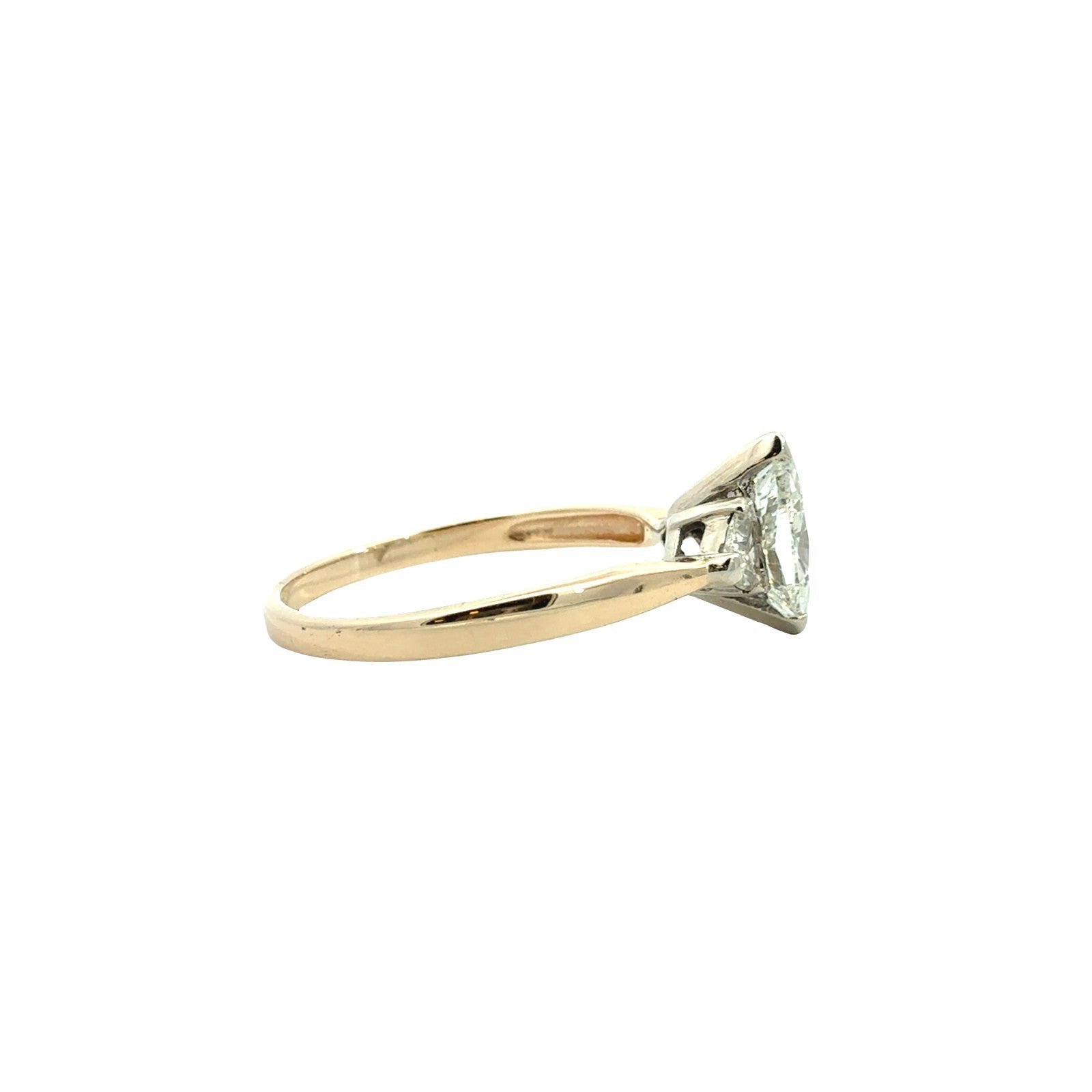 14k Yellow Gold Three-Stone 1.32cttw Diamond Engagement Ring3