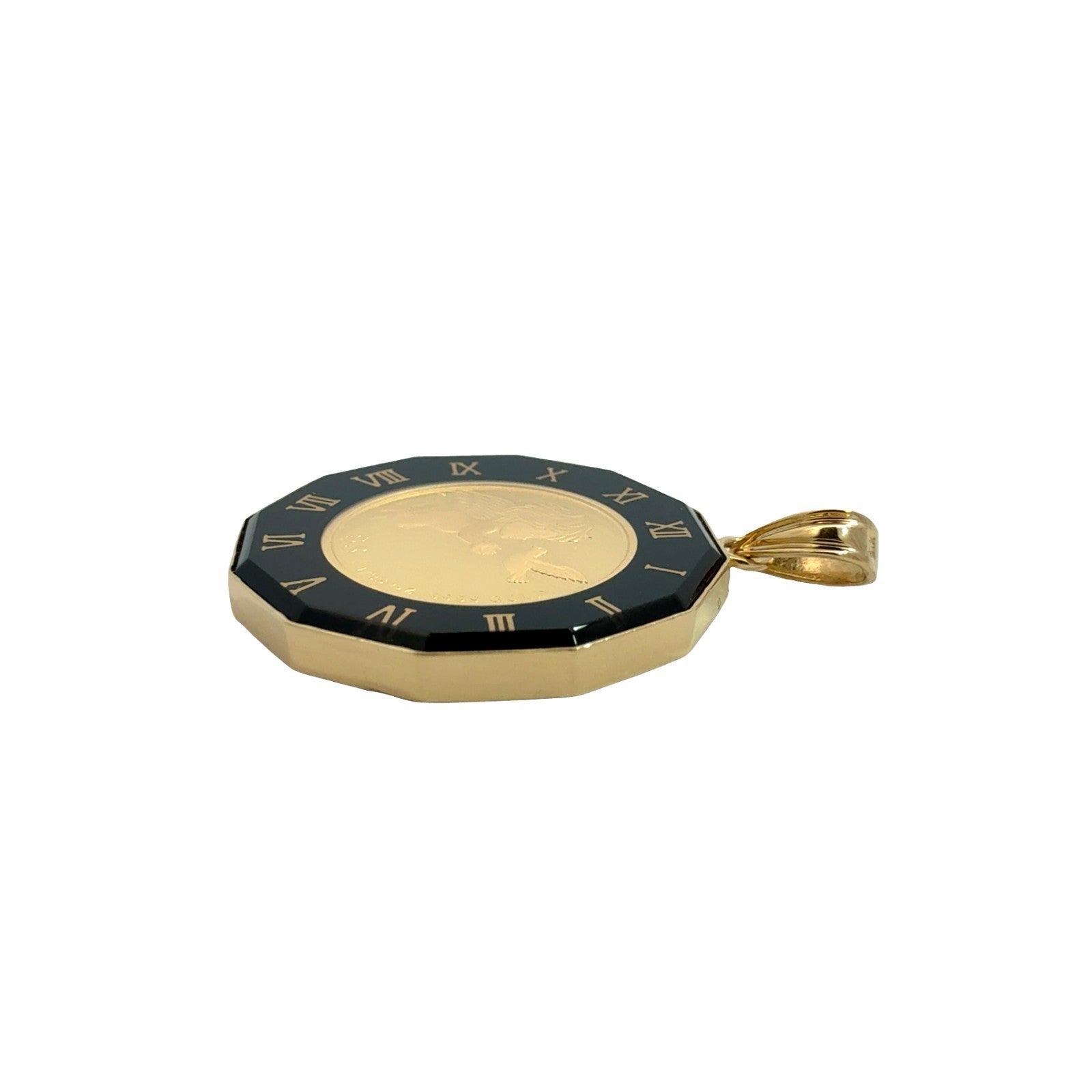 24k Yellow Gold Stamped Queen Elizabeth Coin Pendant4