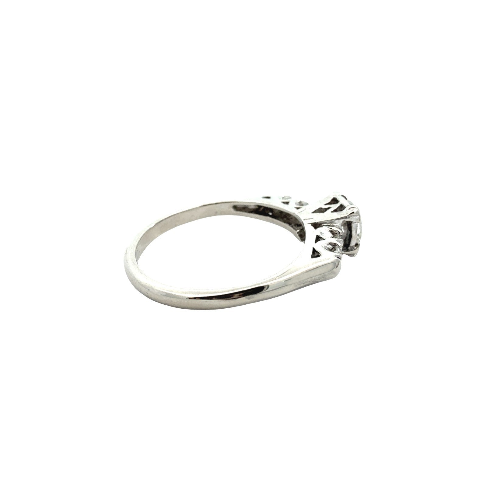 18k White Gold Stamped 0.73cttw Diamond Engagement Ring and 0.23cttw Band Set6