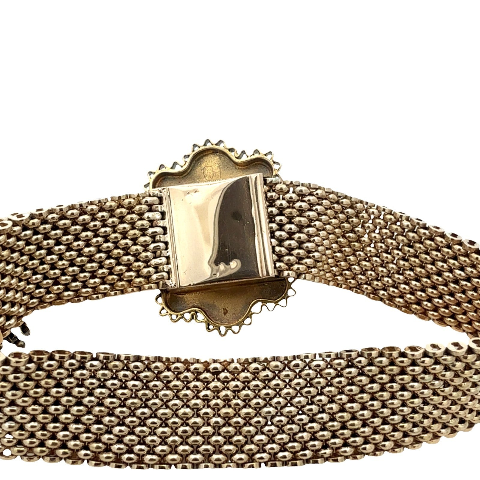 Antique Victorian 14k Yellow Gold Mesh Slide Bracelet4
