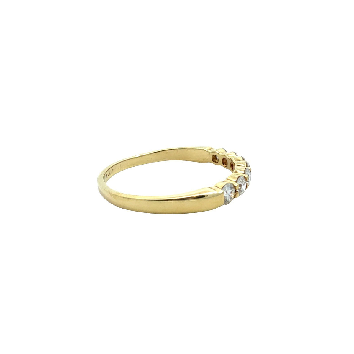 18k Yellow Gold 7 Stone 0.42cttw Diamond Wedding Band Ring4