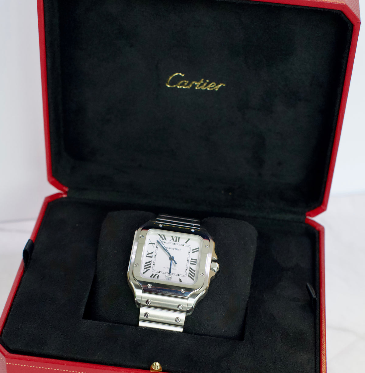 Cartier Santos De Cartier *Full Set/ Extra Leather Strap*