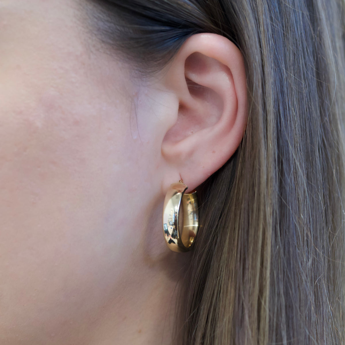 Estate 14k Yellow Gold Hoop Earrings