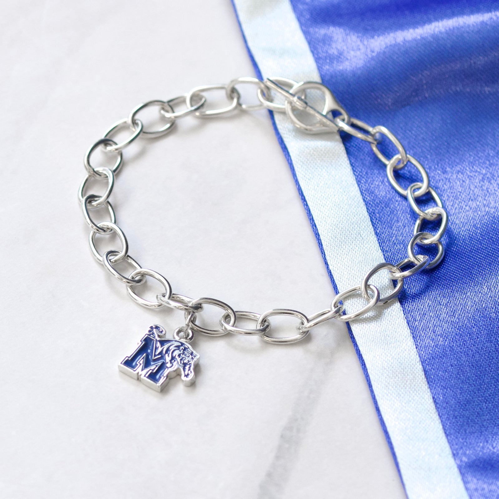 Memphis Tigers Enamel Link Bracelet