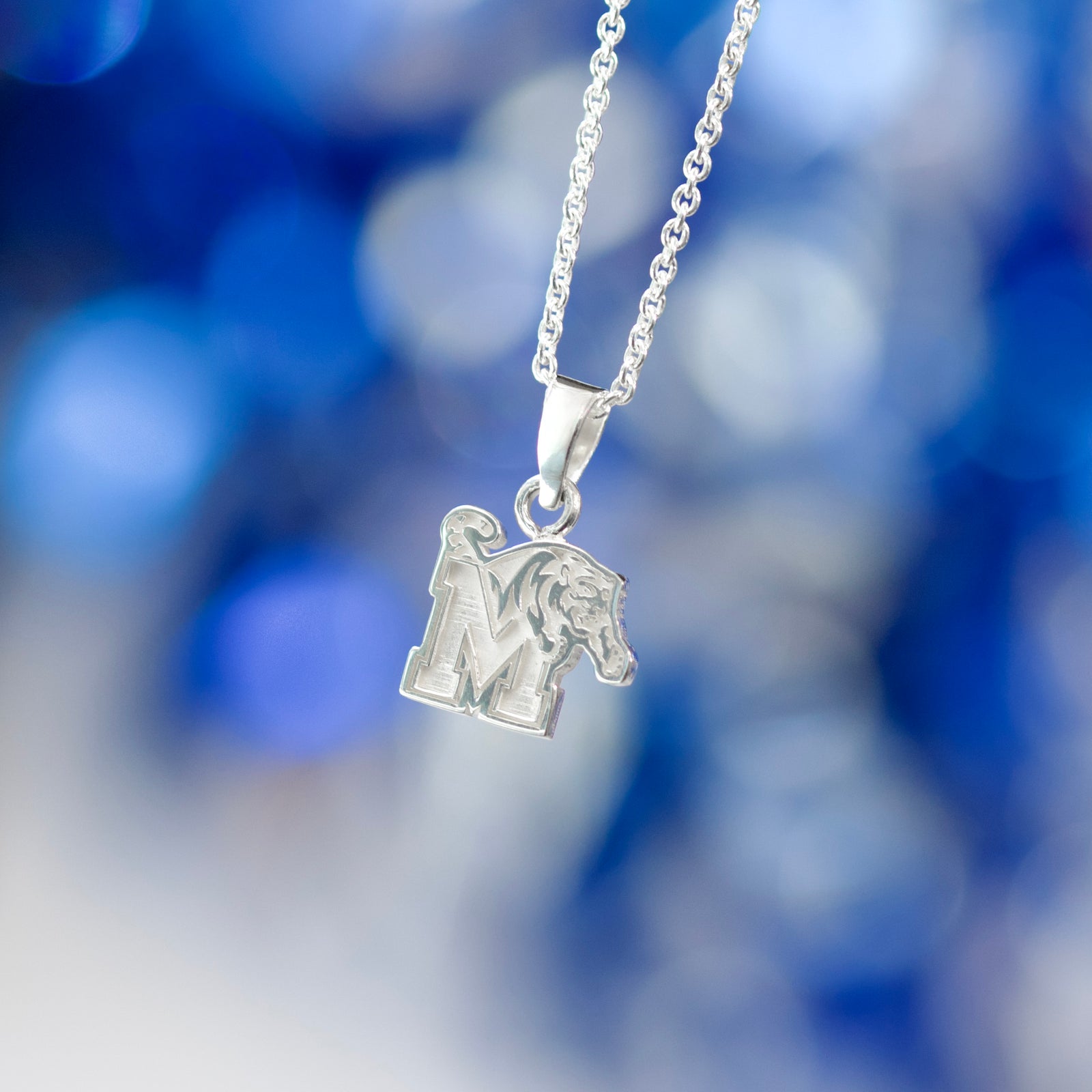 Memphis Tigers Sterling Silver Pendant Necklace