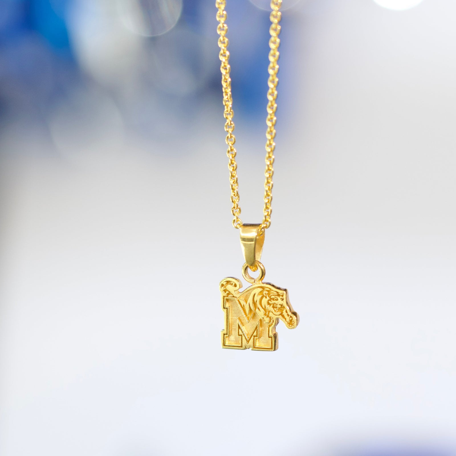 Memphis Tigers Gold Plated Pendant Necklace