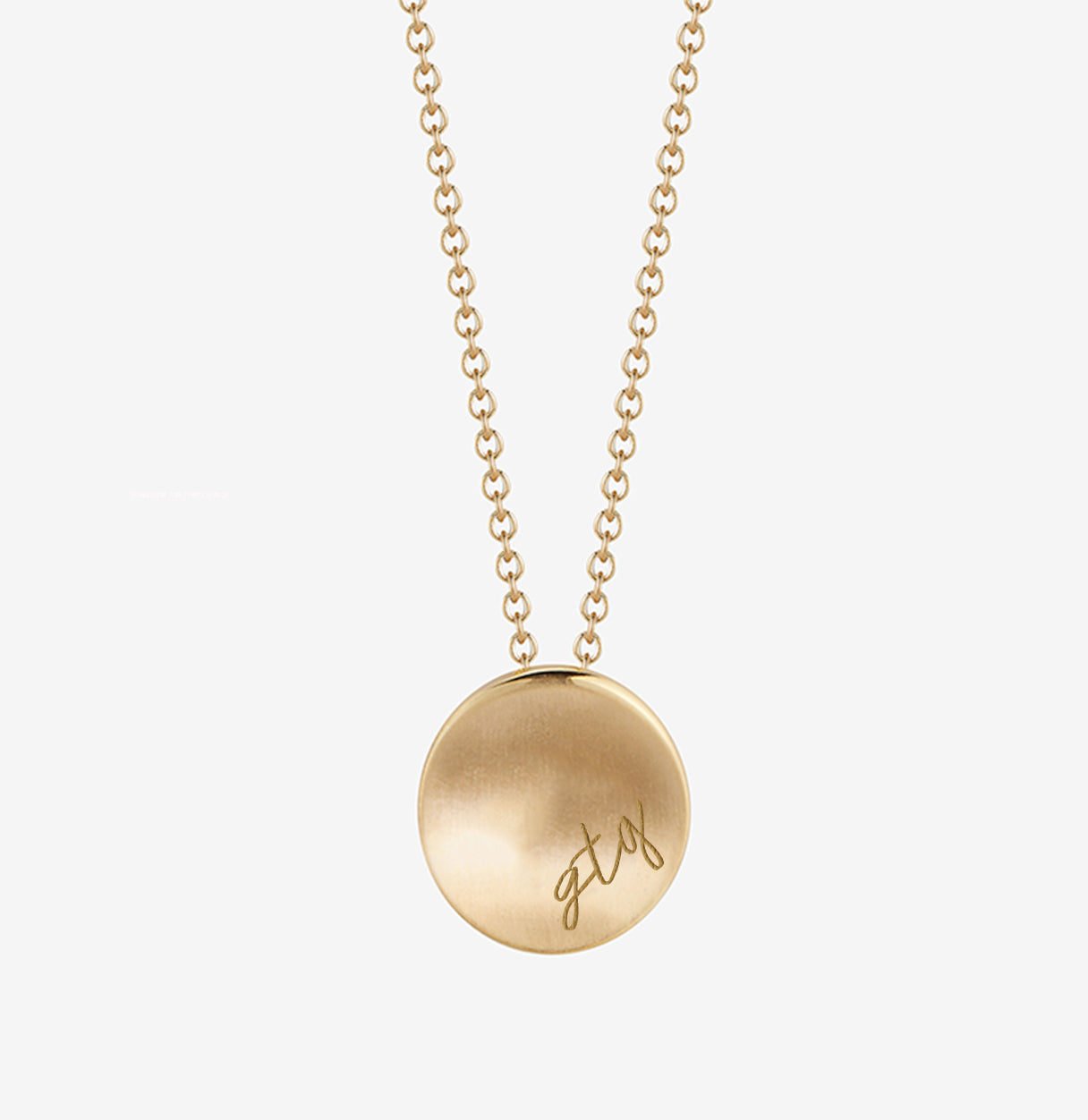 Memphis Tigers 14k Yellow Gold GTG Petite Disk Necklace