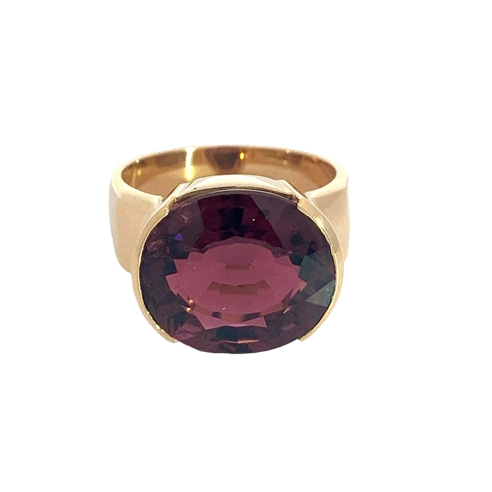 Vintage 18k Yellow Gold and 7.32ctw Pink Tourmaline Ring