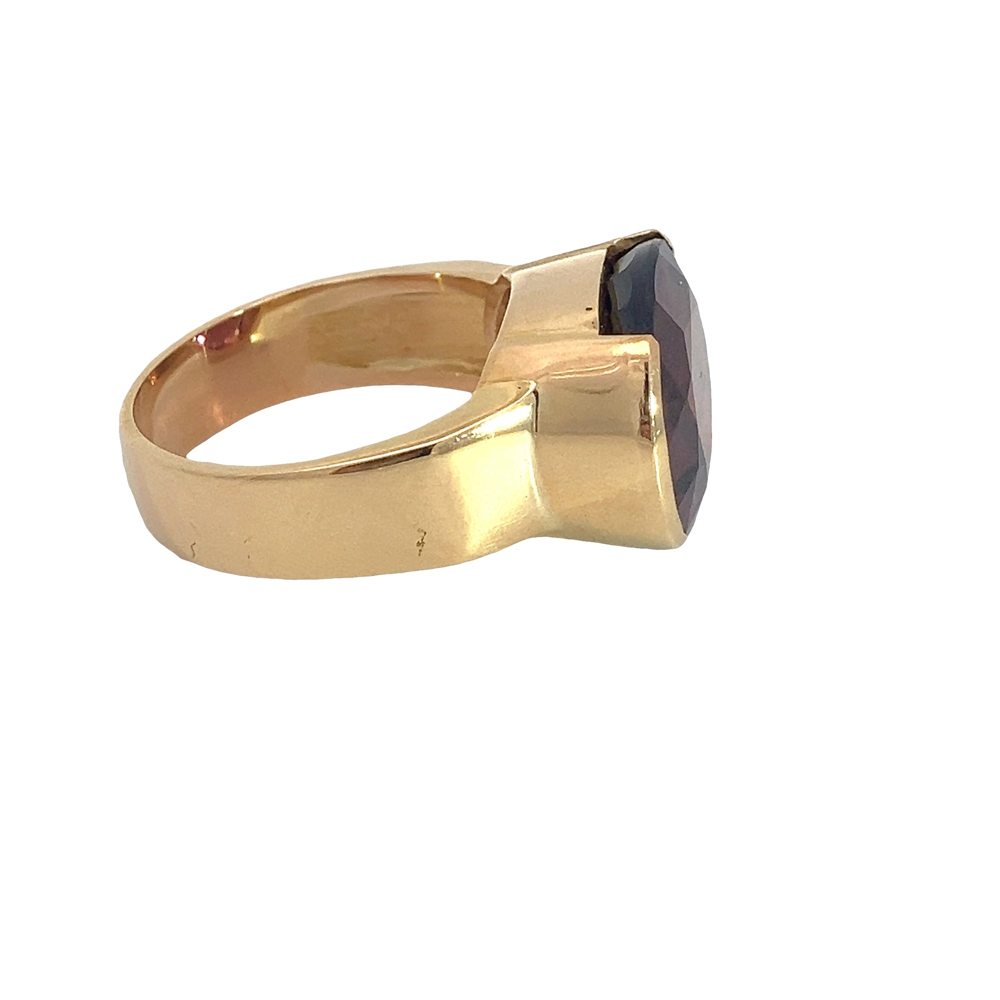 Vintage 18k Yellow Gold and 7.32ctw Pink Tourmaline Ring
