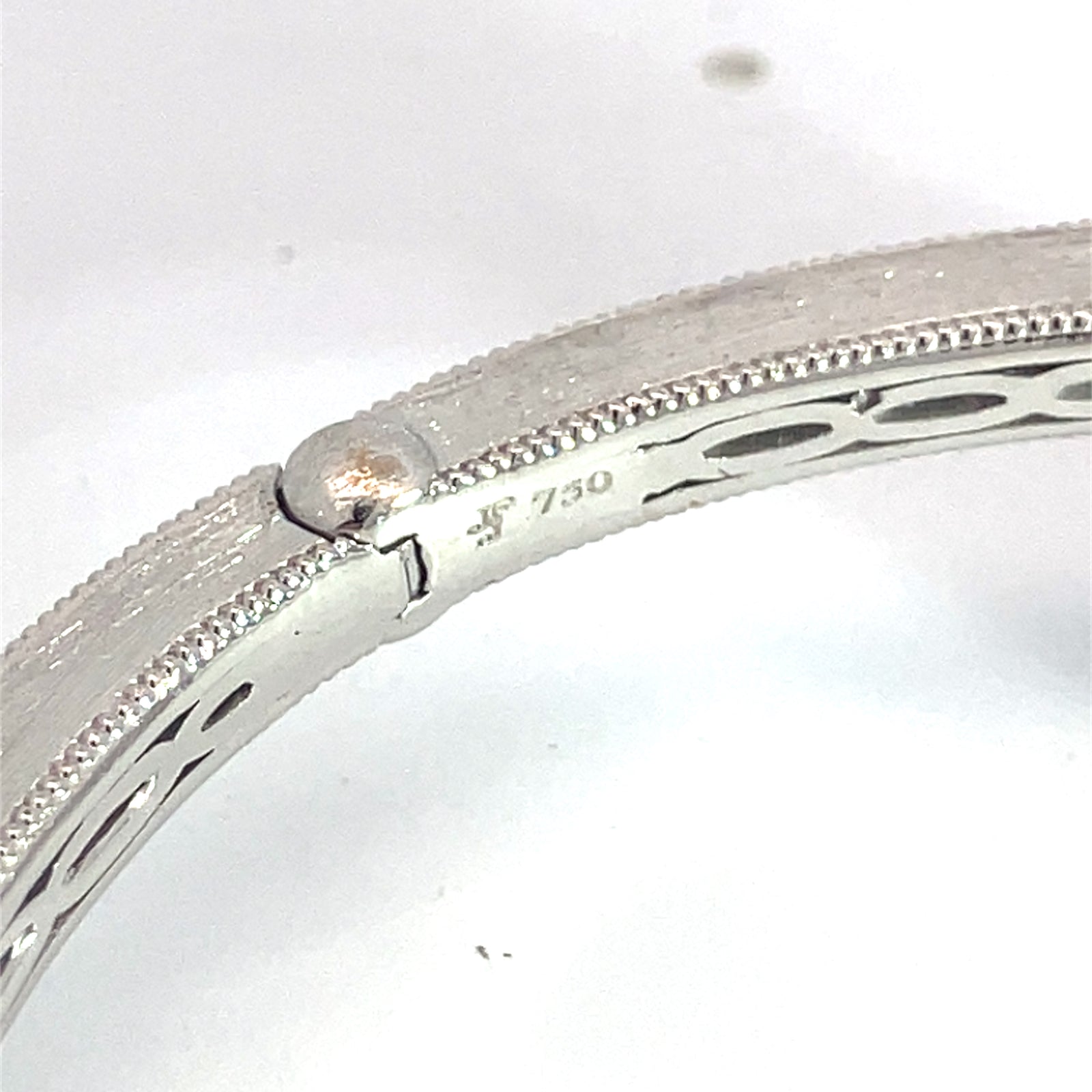 Estate Jude Frances 18k White Gold and 1.02ctw Diamond Bracelet