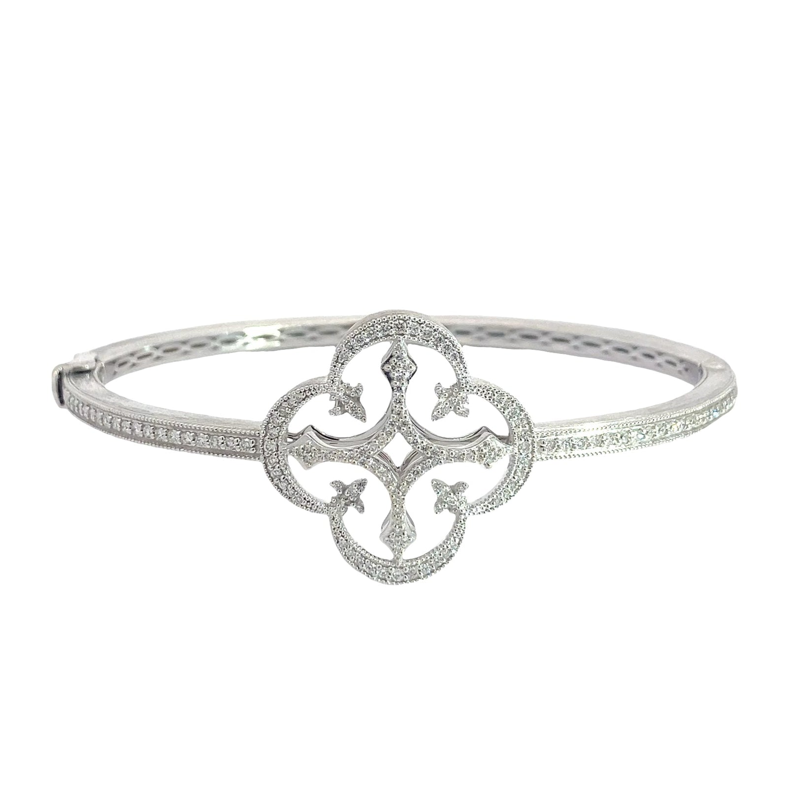 Estate Jude Frances 18k White Gold and 1.02ctw Diamond Bracelet