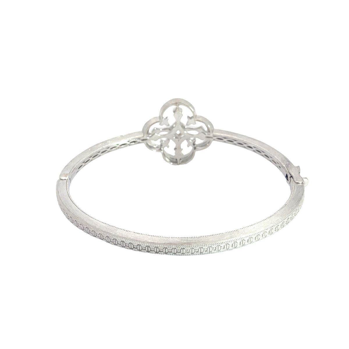 Estate Jude Frances 18k White Gold and 1.02ctw Diamond Bracelet