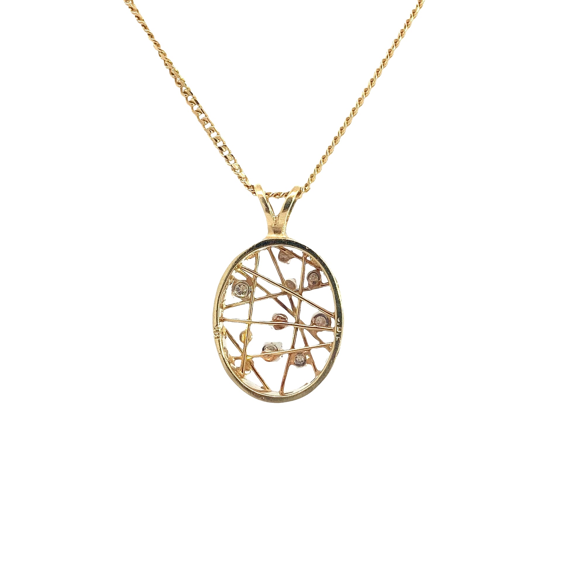 Vintage 18k Yellow Gold and 0.57ctw Diamond Pendant