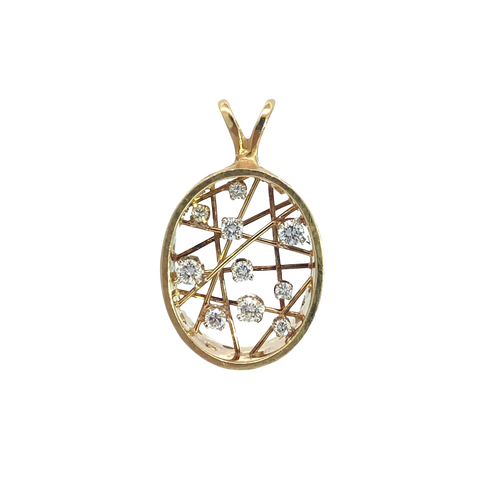 Vintage 18k Yellow Gold and 0.57ctw Diamond Pendant