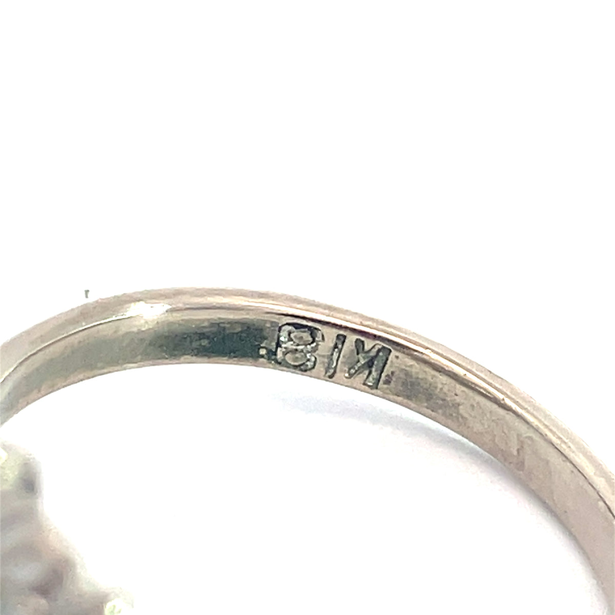 Vintage 18k White Gold 1.00ctw Emerald and 0.48 Diamond Ring