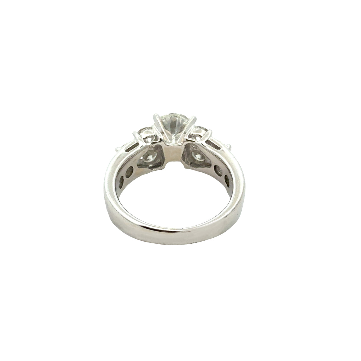 Estate 14k White Gold 3.26cttw (1.52TCW) Diamond Engagement Ring