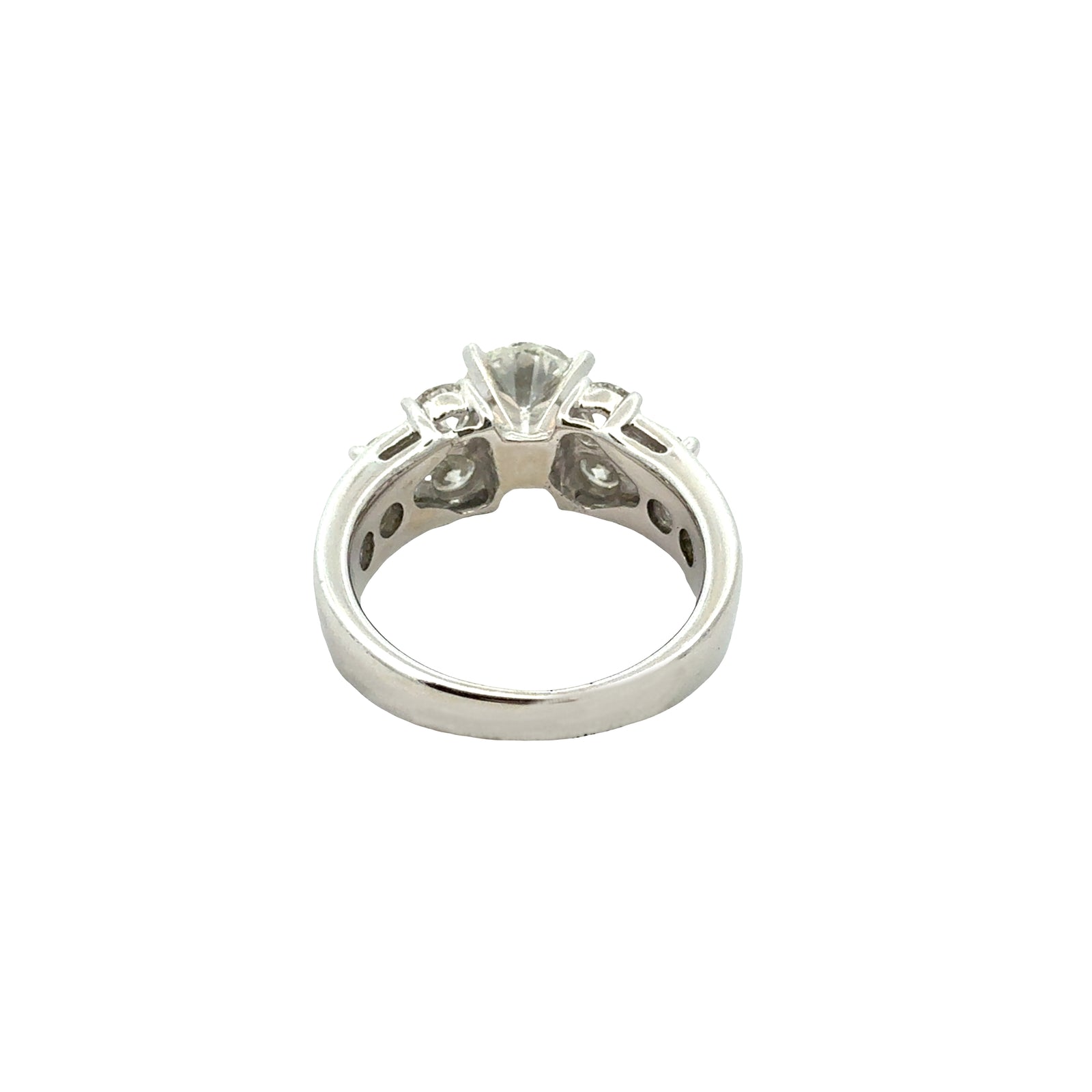 Estate 14k White Gold 3.26cttw (1.52TCW) Diamond Engagement Ring