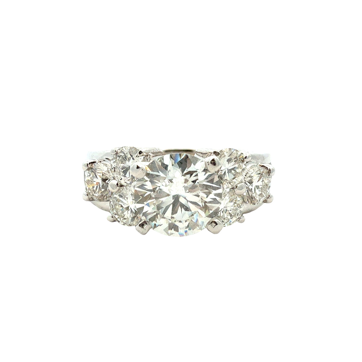 Estate 14k White Gold 3.26cttw (1.52TCW) Diamond Engagement Ring