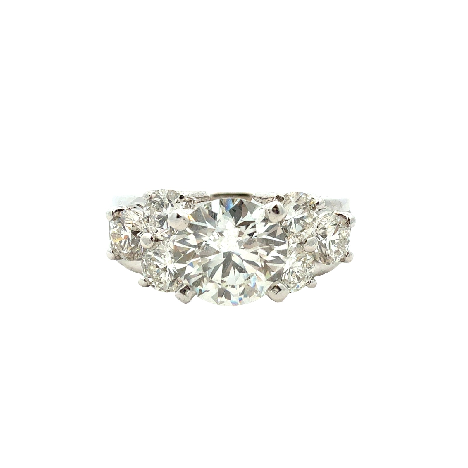 Estate 14k White Gold 3.26cttw (1.52TCW) Diamond Engagement Ring
