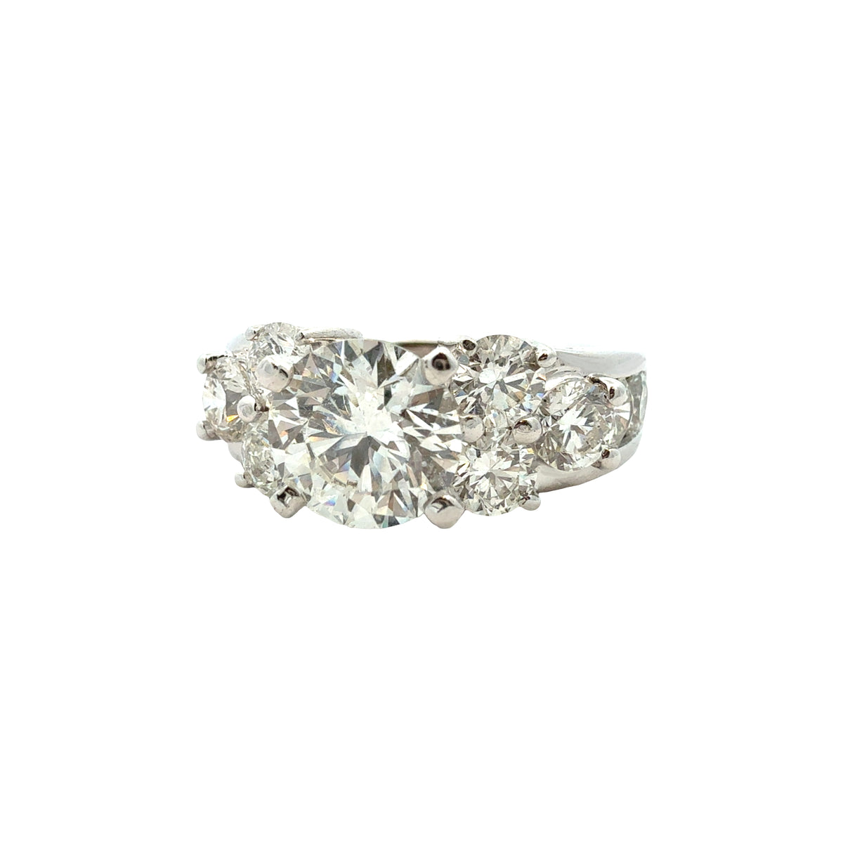 Estate 14k White Gold 3.26cttw (1.52TCW) Diamond Engagement Ring