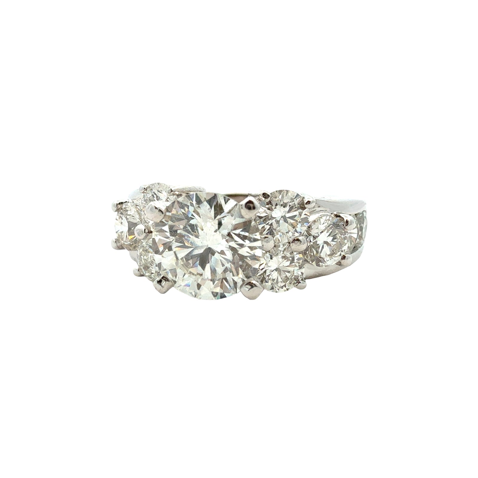 Estate 14k White Gold 3.26cttw (1.52TCW) Diamond Engagement Ring
