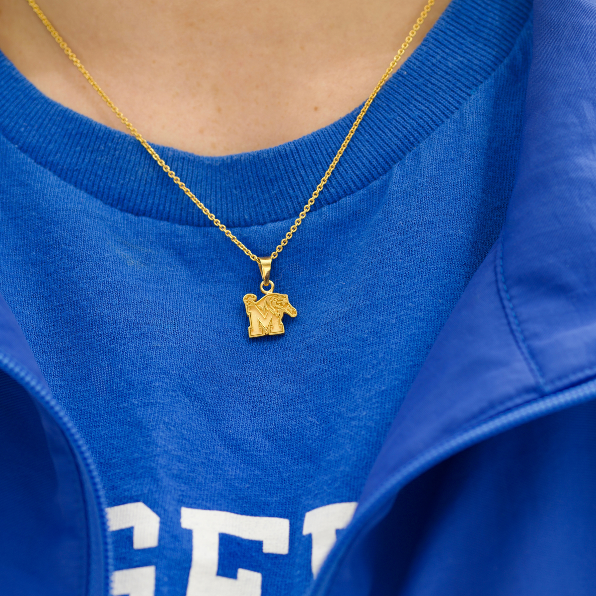 Memphis Tigers Gold Plated Pendant Necklace