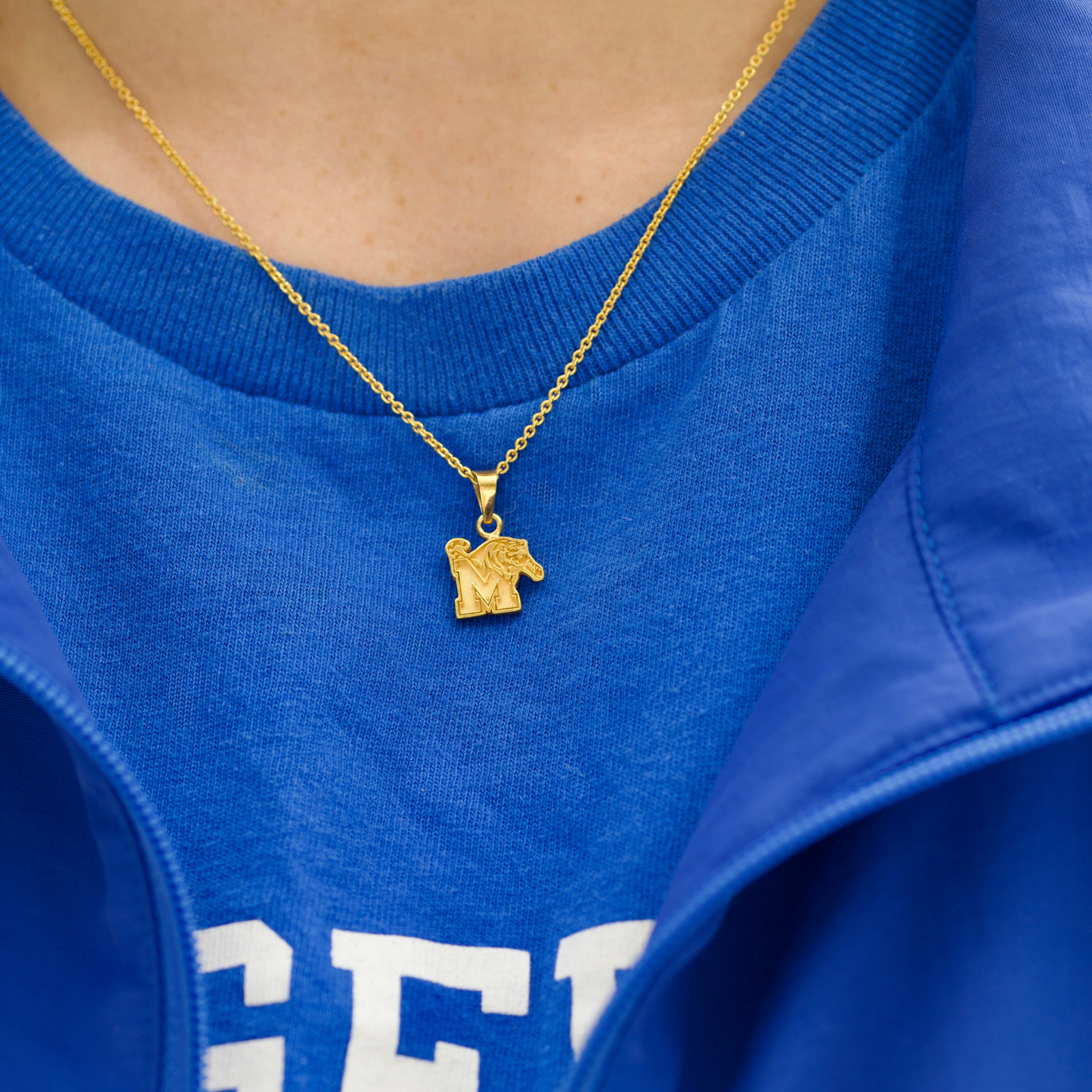 Memphis Tigers Gold Plated Pendant Necklace