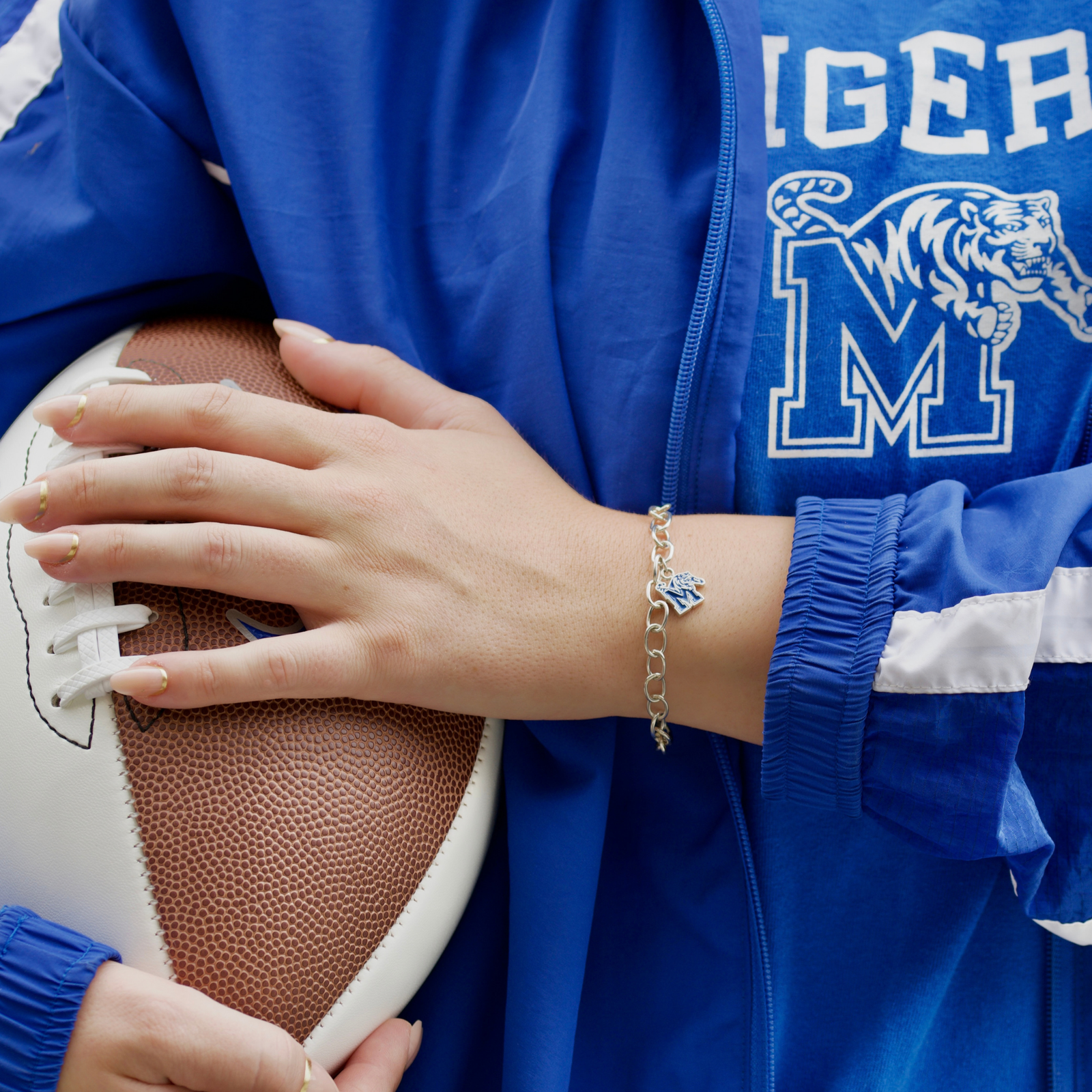 Memphis Tigers Enamel Link Bracelet
