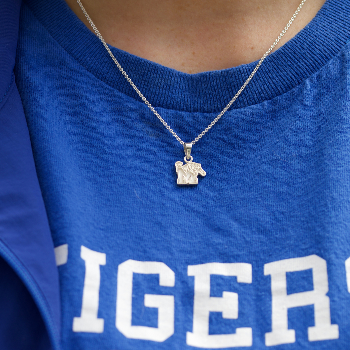Memphis Tigers Sterling Silver Pendant Necklace