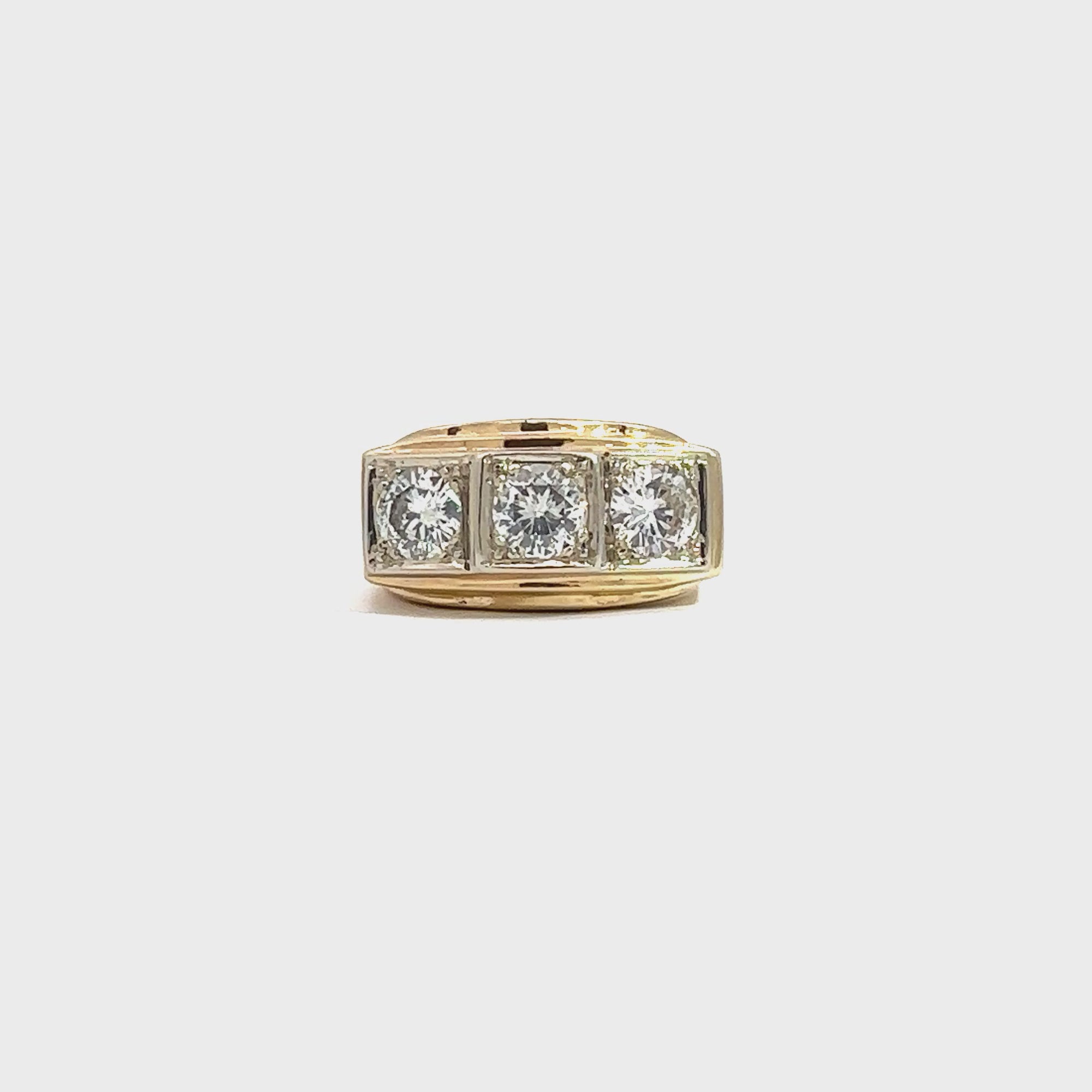 Vintage 14k Yellow Gold and 1.79ctw Diamond Ring