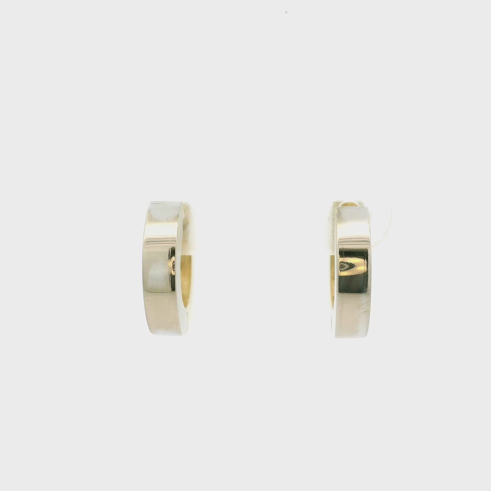 Estate 18k Two-Tone Gold Hoop Earrings