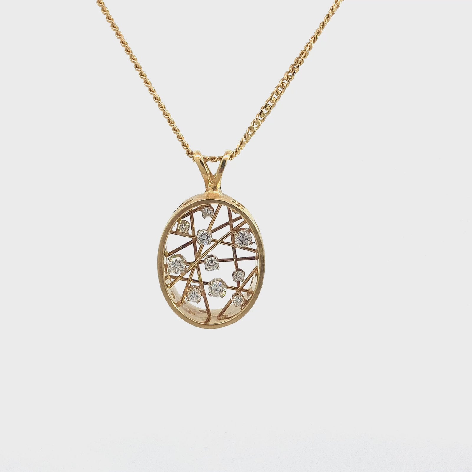 Vintage 18k Yellow Gold and 0.57ctw Diamond Pendant