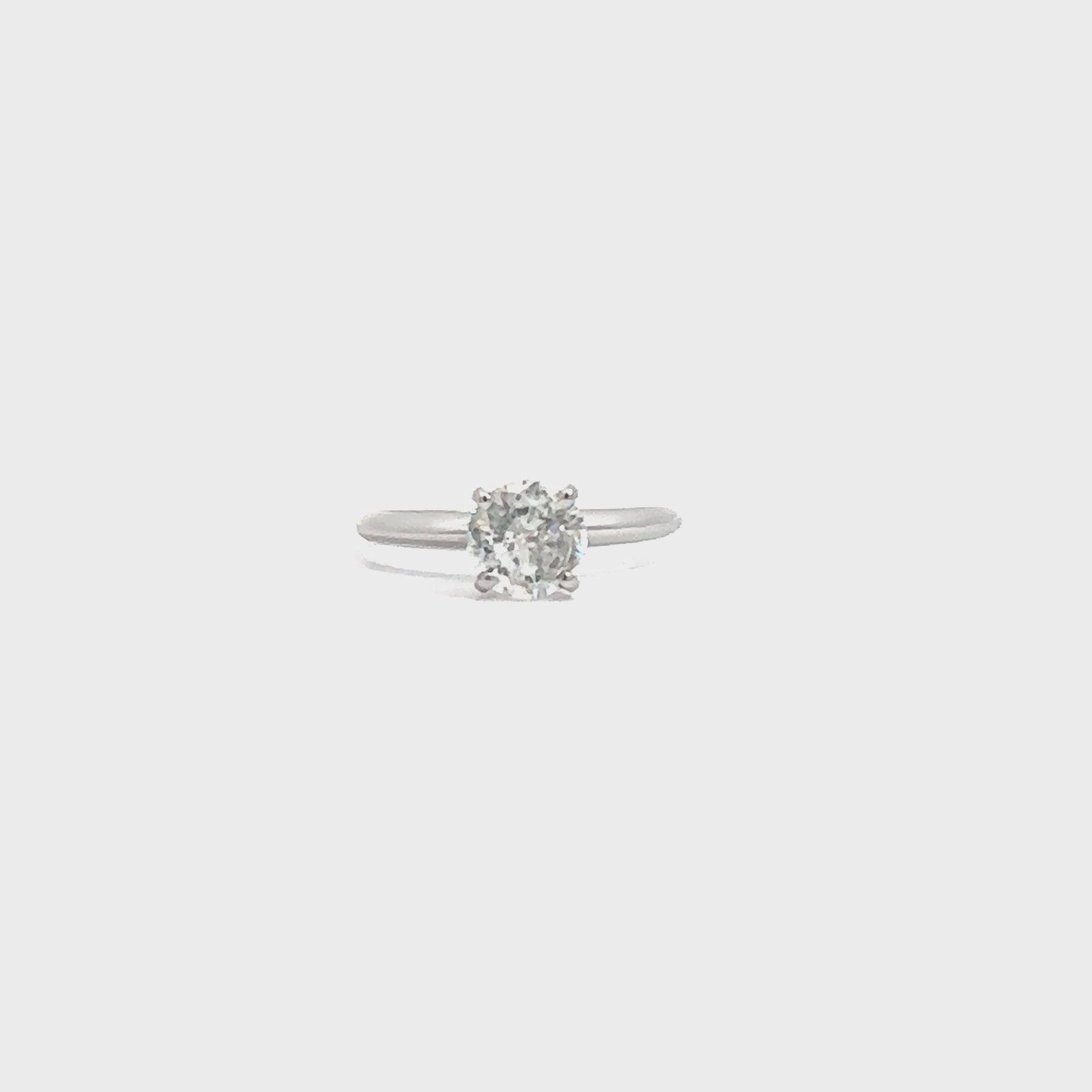 Estate Round Brilliant Cut Diamond Solitaire Engagement Ring-1.18CTW